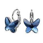 Shining Diva Fashion Italian Designer Copper Earrings for Women (Blue)(9794er)