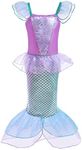 Lito Angels Mermaid Princess Ariel Costumes Dresses Fancy Party Summer Dress Age 3-4 Years Purple