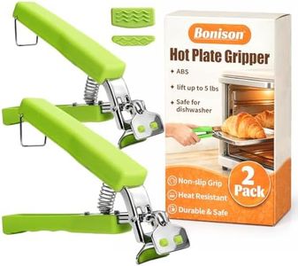 Set of Two Gripper Clips for Moving Hot Plate or Bowls with Food Out, from Pressured Cooker, Microwave, Oven, Air Fryer.