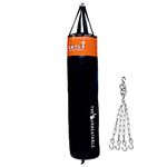 USI UNIVERSAL THE UNBEATABLE Punching Bag, Boxing Bag, 626N Crusher Nylon Filled Boxing Bag For Boxing Martial Arts Kickboxing Training, Nylon Material, Long Hanging Straps, Dia 33cm(Length 105cm)