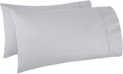 CCWB Pillow Covers Set of 2 Egyptian Cotton 600 Thread Count Softest Long Staple 100% Cotton Hotel Quality (Silver, Queen)