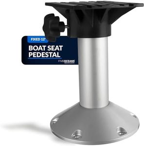 Five Oceans Boat Seat Pedestals, Pedestal Boat Seat Base, Fixed Height 12 Inches, 360 Degree Seat Base Rotation, Premium Marine-Grade Aluminum with E-coating Finish, Pontoon Fishing Boat - FO4477
