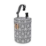 A/R Baby Bottle Bag - Portable Insulated Leak Proof Milk Bottle Carrier - Reusable Breast Milk Cooler Bag for Nursery Travel Camping (Grey),Gray