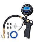 AstroAI Digital Tyre Inflator with Pressure Gauge, 0.1 Display Resolution 250 PSI Air Chuck and Compressor Accessories Heavy Duty with Rubber Hose and Quick Connect Coupler