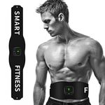 Fovely Ab Toning Belt Ab Electrical Muscle Stimulator Trainer 6 Modes Abdominal Waist Trimmer for slims, weight Loss, toning Belt