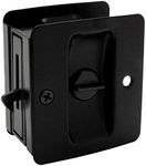 Designers Impressions Matte Black Pocket Door Privacy Lock : 53850