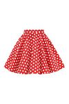 BlackButterfly Kids Vintage 50's Full Circle Girls Swing Skirt (Red - Polka Dot, 7-8 Years)