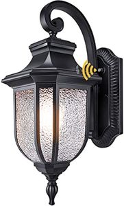 XANGQAN Outdoor Light Fixture, Dusk to Dawn Outdoor Lighting, Anti-Rust Wall Lights, Front Porch Light, Exterior Sconce for House, Patio, Garage - Black Wall Lantern, Outside Door Lights