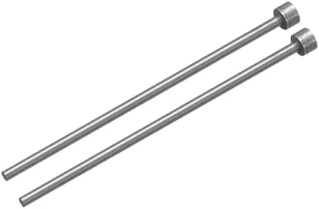 uxcell 2Pcs Straight Ejector Pins, 2.5mm (3/32") Dia. 65Mn Steel Round Tip Punch 100mm (4") Long for Mechanical Maintenance