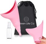 Female Urinal Portable No Overflow No Leak Reusable Pee Funnel – Sturdy & Bigger For More Comfort - Female Urination Device For Women Stand To Pee & Carabiner For Camping, Hiking & Travel (pink)