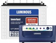 LUMINOUS EcoVolt1250+ILTT26060 Tubular Inverter Battery (220AH)