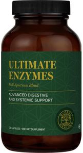 Global Healing Veganzyme - Advanced Systemic & Digestive Enzymes Supplement for Healthy Digestion, Immune System, and Natural Gut Health - Occasional Gas & Bloating Relief - Gluten Free - 120 Capsules