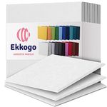 Ekkogo Acoustic Panels 12-Pack Soundproof Wall Panels 12''X12''X0.4'' Sound Panels High Density Sound Dampening Panels - [White Square]