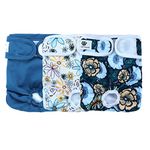 Hisprout 2-Pack Female Dog Diaper Super Absorbent Reusable Washable Durable Doggie Diapers Puppy Sanitary Wraps Pants(L,Retro Flowers)