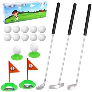 Kids Metal Golf Clubs Set Toys,Right Hand Toddler Golf Clubs for Outdoor Indoor Sport Toys Gift for 6 7 8 Year Olds