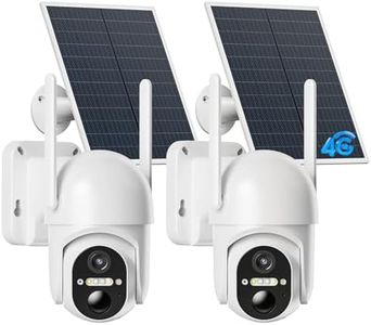 ELYSOO 4G LTE Cellular Security Cameras, 2 Pack Solar Powered No WiFi Security Camera Outdoor with 360° View, 2K Color Night Vision, Includes SIM Card(Support Verizon/AT&T/T-Mobile)
