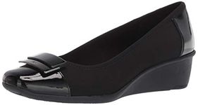 Anne Klein Waverly Black Fabric Wedge Pump