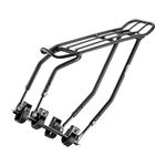 Ibera Bike Rack - Bicycle Touring Carrier Plus+ for Disc Brake/Non-Disc Brake Mount, Fat Tire Bikes, Frame-Mounted for Heavier Top & Side Loads, Height Adjustable for 26"-29" Frames (Staymount)