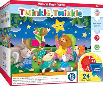 MasterPieces 24 Piece Twinkle Twinkle Sing-A-Long Sound Floor Puzzle For Kids - 18"x24"