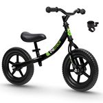 TheCroco Balance Bike Sturdy Model 12" Made of Steel, Built Like a Tank. for Kids Ages 3, 4, 5 Years Old. Includes Bell and Quick Release Clamps