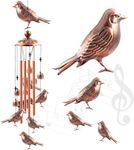 Wind Chimes Outdoor Clearance, Bird Wind Chime Aluminum Tube with S Hook,Patio Garden Decor, Housewarming Gift