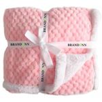 BRANDONN Baby Blanket New Born Pack of Double Layered Crib Wrapping Sheet for 0-12 Month Babies (Baby Pink, 100 cm x 80 cm)