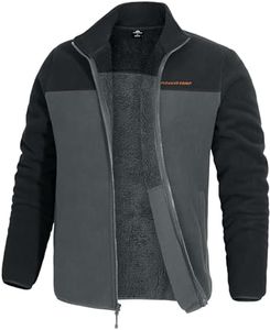 Pioneer Camp Men's Polar Fleece Sherpa Lined Jacket Warm Full Zip Up Thick Jacket Soft Outwear Winter Coat with Zipper Pocket