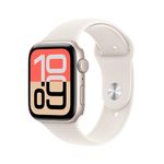 Apple Watch SE 3 GPS 44mm Smartwatch with Starlight Aluminium Case with Starlight Sport Band M/L. Fitness and Sleep Trackers, Heart Rate Monitor, Always-On Display, Water Resistant