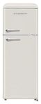 Frigidaire EFR756-CREAM EFR756, 2 Door Apartment Size Retro Refrigerator with Top Freezer, Chrome Handles, 7.5 cu ft, Cream