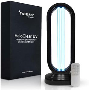 Swissklip HaloClean UV Original, Home Disinfection Device, Dust Mites Remover, UV Light Sanitizer, Ultraviolet Sanitizer for Home, Room & Kitchen, Ultraviolet Light with 4 Speed Timings