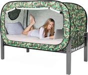 Pop Up Privacy Tent for Indoor Use Bed Canopy for Sleeping Bed Tent Double Door with Mosquito Mesh Window (camouflage)