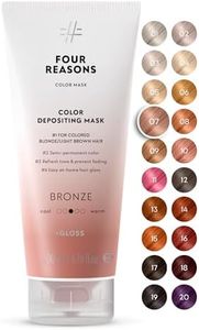 FOUR REASONS Color Mask - Bronze - (19 Colors) Toning Treatment, Color Depositing Conditioner, Tone & Enhance Color-Treated Hair - Semi Permanent Hair Dye, Vegan and Cruelty-Free, 6.76 fl oz