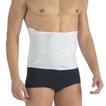 Pavis - Abdominal Binder, Postpartum Post-Operative Post-Surgery Wrap, 24cm, Umbilical Hernia Support Belt for Men and Women (White, XX Large)