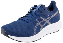 ASICS Women's Patriot 13 Sneaker, Blue Expanse/Champagne, 6 UK