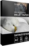 Marrutt 265gsm Pro Photo Satin/Oyster Inkjet Paper: A4-50 Sheets