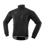 Lixada Men Cycling Jacket Waterproof Windproof Thermal Fleece Bike Jersey Riding Running Coat