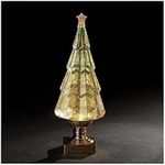 Roman 14 Inches LED Gold Glitter Swirl Tree with Base