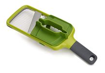 Joseph Joseph Multi-Grip Kitchen Mandoline, Adjustable Fruit and Vegetable Slicer, 3-Slice thickness, with precision food grip, Green, 16