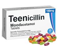 Teenicillin Joke Pill Box with Delicious Jelly Beans and real Prescription Gift Bag, Great for Teenage Teenager Birthday Stocking Filler Secret Santa