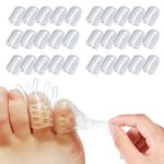 Vinuwu 30Pcs Toe Protectors, Silicone Little Toe Caps, Gel Toe Protector for Women Men, Breathable Toe Caps for Pinky Toes, Anti-Friction Toe Sleeves Separators for Shoes, Blister Prevention