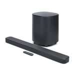 JBL Bar 500MK2-5.1 Channel soundbar System with Dolby Atmos, MultiBeam 3.0 & PureVoice 2.0, 750W with 10" Sub, Easy Sound Calibration, and Works with Voice Assistant-Enabled Speakers (Black)