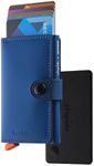 Chipolo x Secrid Trackable Mini Wallet, Leather Slim Wallet (Blue)