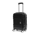 uppercase Bullet (Small) 56Cm, Cabin Trolley Bag, Hardsided Luggage Anti-Scratch 8 Wheel Luggage, Tsa Lock & Anti-Theft Zippers, Suitcase For Unisex, 2000 Days Warranty (Black, Spinner)