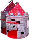 LimitlessFunN Knight Castle Pop Up Kids Play Tent | Includes Star Lights & Carrying Case |, Children Indoor Castle Playhouse for Boys, Toddlers, 41" D x 41" W x 53" H