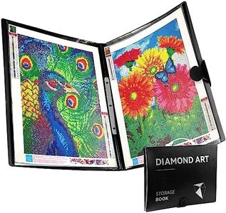 TTPOLONG A3 Diamond Painting Storage Book, Diamond Art Portfolio Book 30 Pags Clear Pockets Plastic Sleeves（16.8X12.5 Inch)