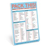 Knock Knock Pack This! Pad (Pastel Version) - Packing List for Travel Notepad & Travel Accessories, 6 x 9-inches