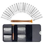 YOUMI Precision Screwdriver Set, 25-1 Tool Repair Kit with Leather Case, Professional Opening Tools Star/Y-type/Triangle/Pentalobe Screwdrivers for iPhone,MacBook,Laptop,Tablet,Game Console,Glasses