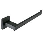 LANC Matte Black Hand Towel Holder Bathroom Towel Ring Bathroom Towel Rack Kitchen Square Hand Towel Bar Hangers Thicken Stainless Steel Heavy Duty Wall Mounted,A9006MB