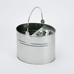 Highlands LESS THAN HALF PRICE Vintage Premium Galvanised Metal Pail 16ltr Heavy Duty Durable Spin Wringer Steel Handle Tub Commercial Industrial Kitchen Bathroom Home Floor Cleaning Mop Bucket Water