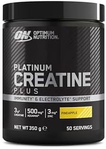 Optimum Nutrition Platinum Creatine Plus, Advanced Food Supplement to Increase Power and Performance, with Aquamin Magnesium for Electrolyte Balance, Pineapple Flavour, 50 Servings, 350 g